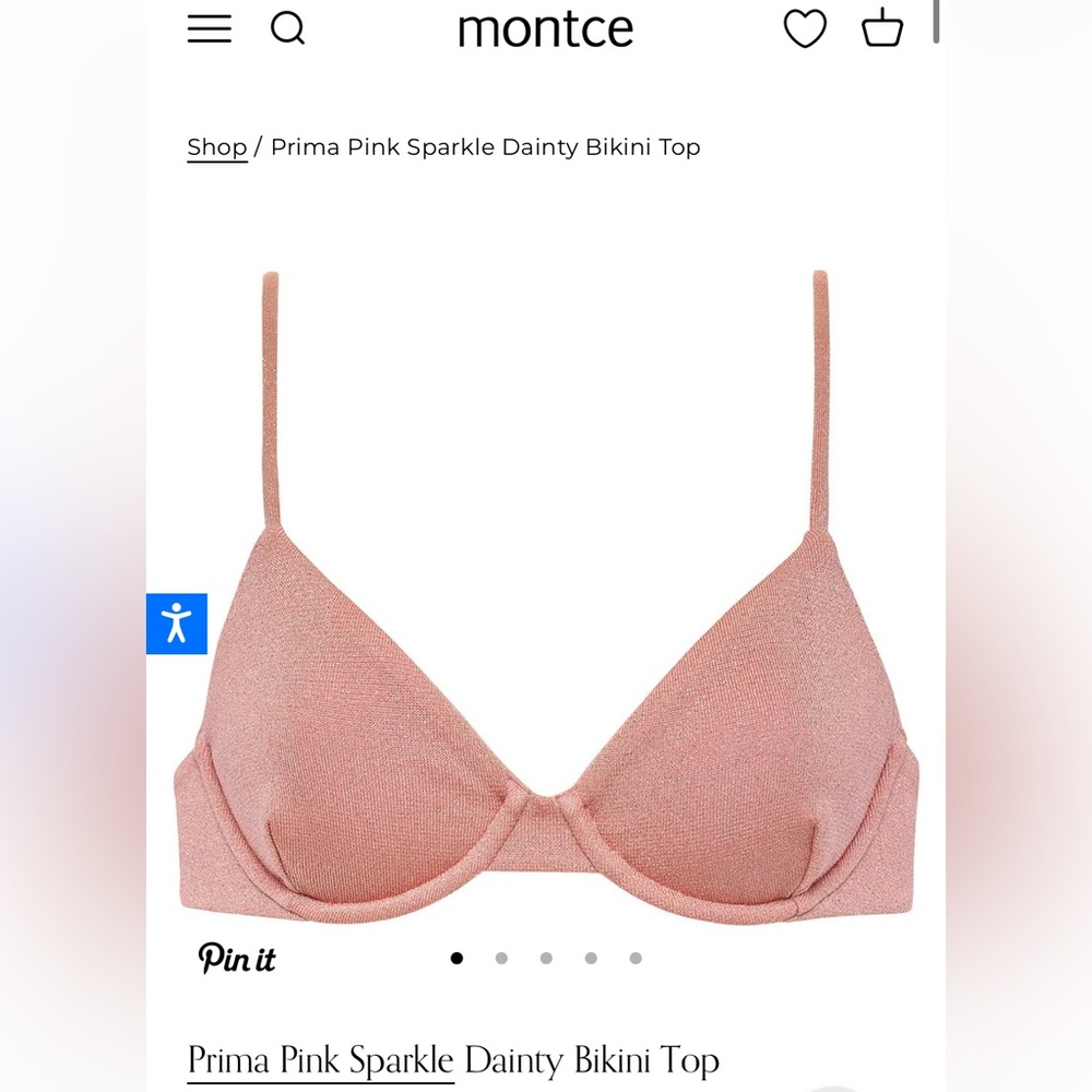 Montce Prima Pink Sparkle Dainty Bikini ✨